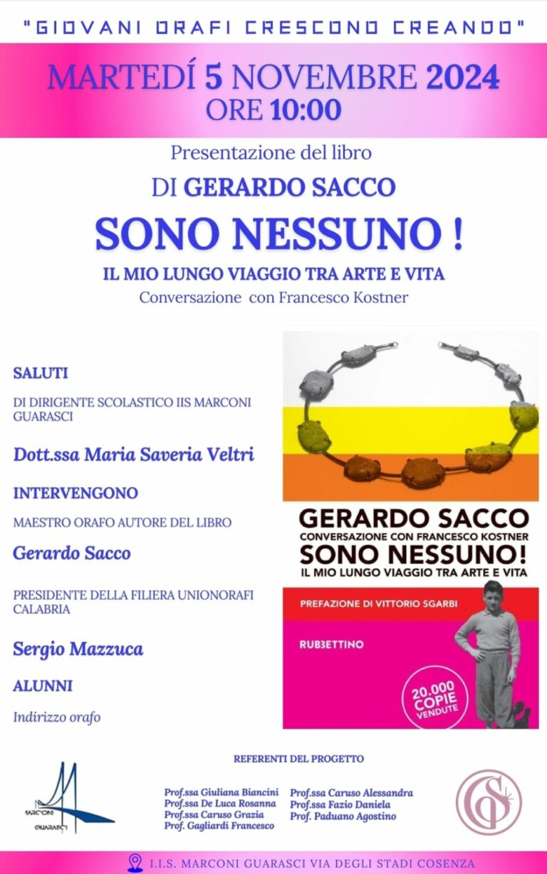 Presentazione del libro di Gerardo Sacco – SONO NESSUNO!